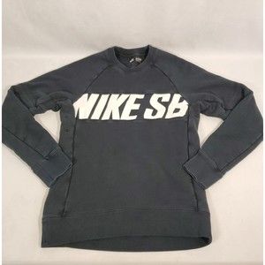 Nike SB Everett Motion Mens Sz M Pullover Sweatshirt Chest Skateboarding Black